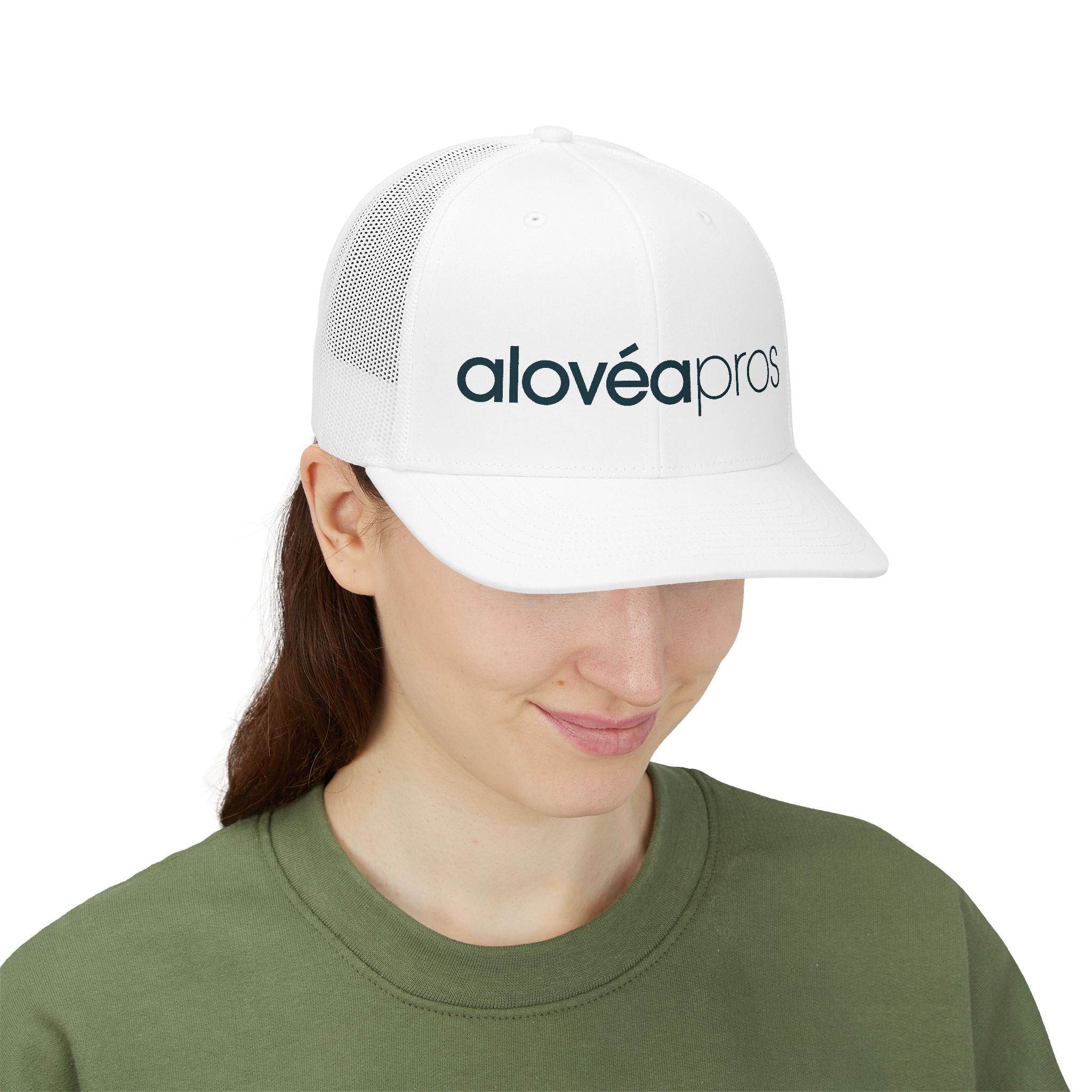 Alovéa Pros | Snapback Mesh Cap | White & Black