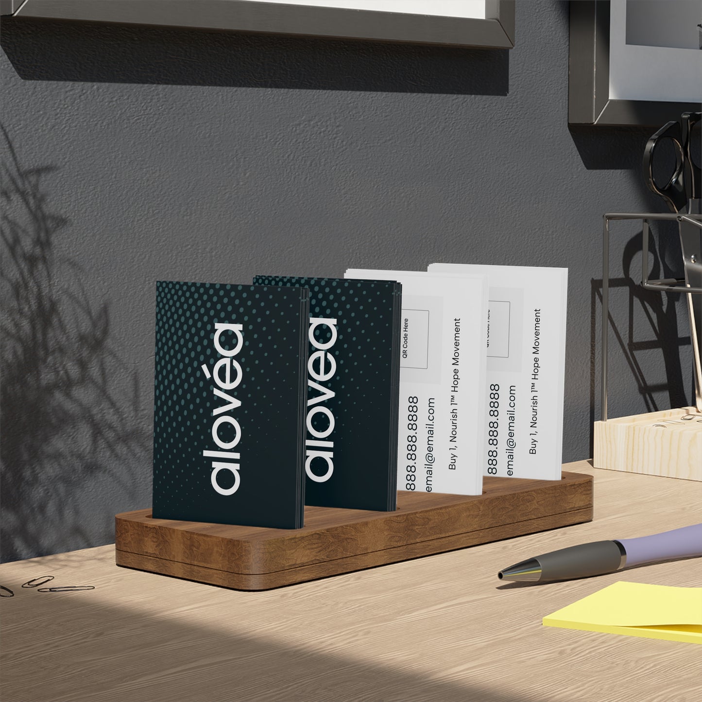 Alovéa Business Cards | 100pcs (Custom Name & QR Code)