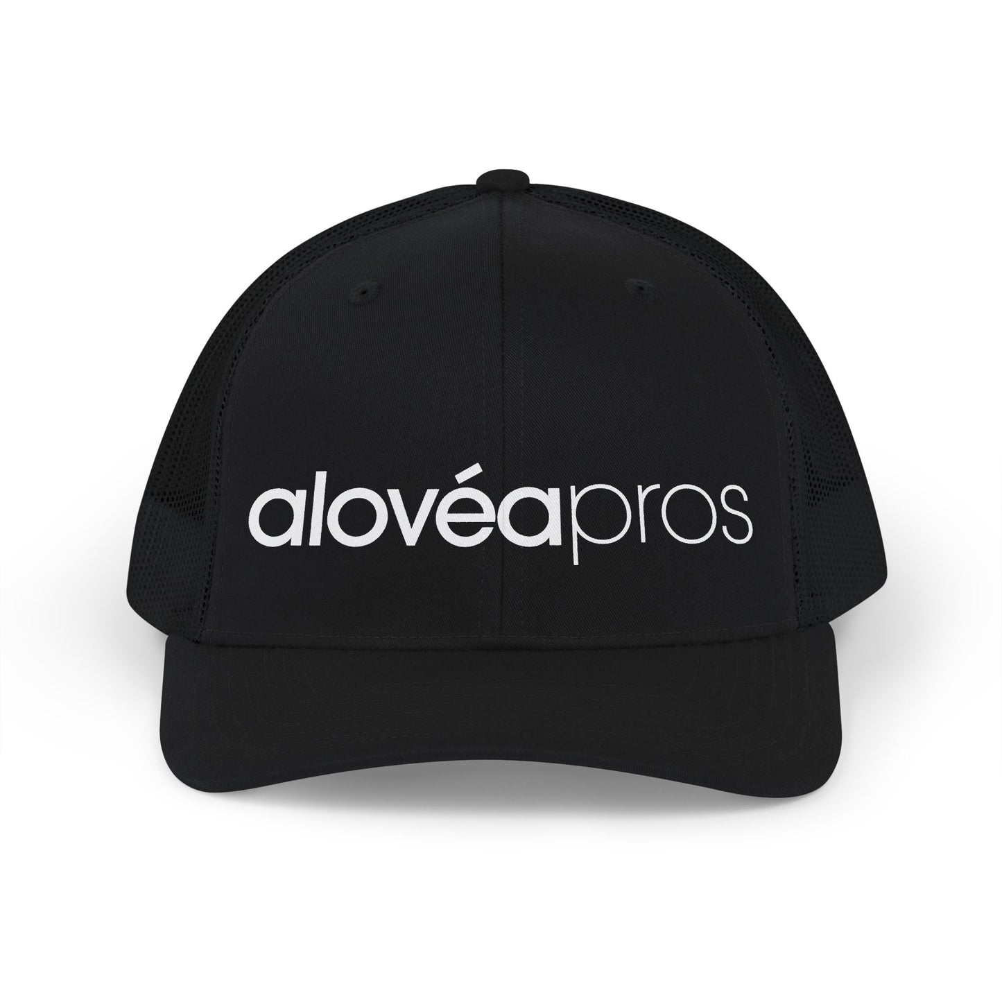 Alovéa Pros | Snapback Mesh Cap | White & Black