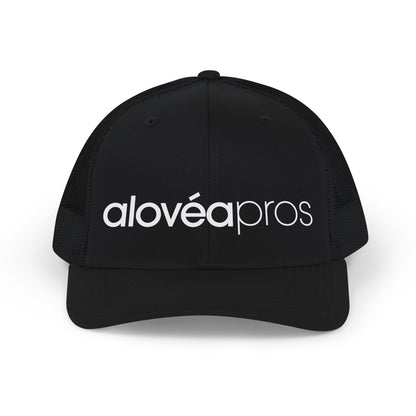 Alovéa Pros | Snapback Mesh Cap | White & Black