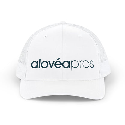 Alovéa Pros | Snapback Mesh Cap | White & Black