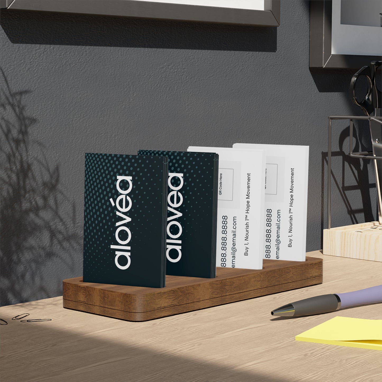 Alovéa Business Cards | 100pcs (Custom Name & QR Code)